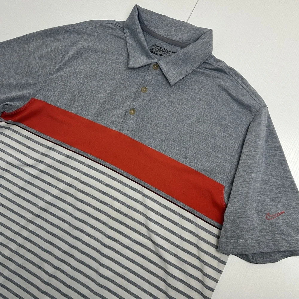 Nike Golf Tour Performance Polo Shirt Mens XL Extra Large Gray Short Sleeve